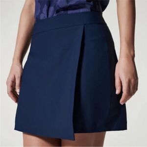 Spanx Sunshine Skort Size Large NWT $88 Navy Blue Skirt Active
